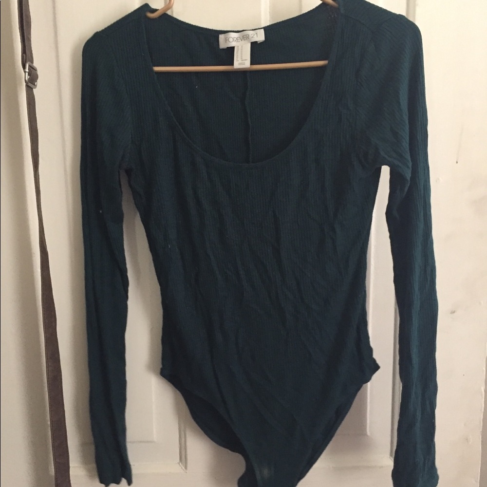 Teal body suit